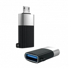 Adaptor USB XO NB149G, USB Type-A (F)/micro-USB, Negru