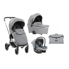 Cărucior 3-în-1 Kikka Boo Vicenza Premium, Gri
