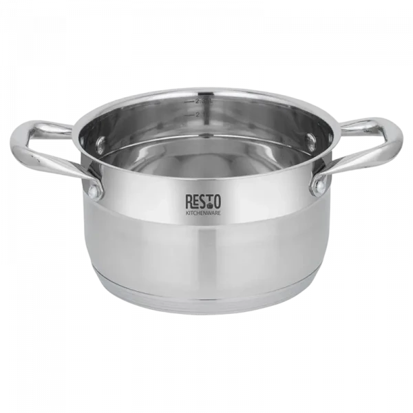 Кастрюля RESTO 92103, 2.7л, 18см, Нержавеющая сталь