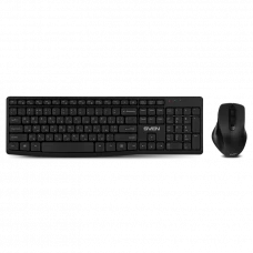 Set Tastatură + Mouse SVEN C3500W, Fără fir, Negru