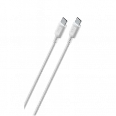 Cablu încărcare și sincronizare Cellularline Become Eco Cable Type-C to Type-C, USB Type-C/USB Type-C, 1m, Alb