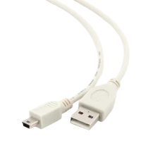 Cablu încărcare și sincronizare Cablexpert CC-USB2-AM5P-6, USB Type-A/Mini-USB, 1,8m, Alb