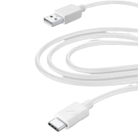 Cablu încărcare și sincronizare Cellularline Power Cable, USB Type-A/USB Type-C, 3m, Alb