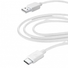 Cablu încărcare și sincronizare Cellularline Power Cable, USB Type-A/USB Type-C, 3m, Alb