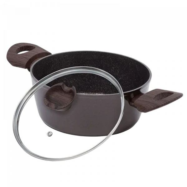 Кастрюля RESTO 93018, 2.5л, 20см, Коричневый