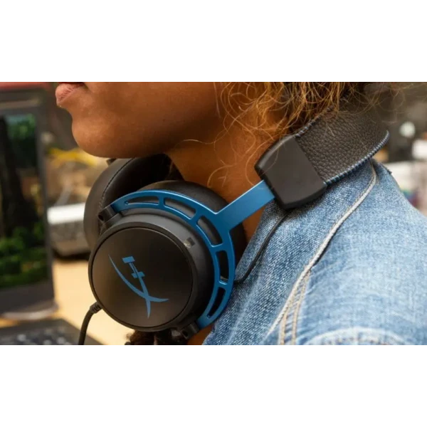 Căști gaming HyperX Cloud Alpha S, Wireless/Cu fir, Negru / Albastru