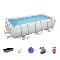 Piscină cu cadru metalic Bestway 56465, 14812L, Gri, 56465