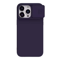 Husă Nillkin iPhone 15 Pro Max, CamShield Silky Silicone, Dark Purple