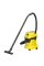 Aspirator Karcher 1.628-122.01 WD 3 V-15/6/20 + Filtre-saci KFI 357, Galben