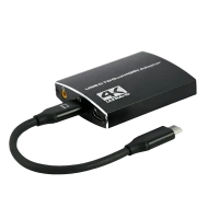 Видеокабель Cablexpert A-CM-HDMIF2-01, USB 3.1 Type-C (F) - 2 x HDMI (F), 0.15 м, Чёрный