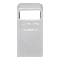 USB Flash накопитель Kingston DataTraveler Micro, 256Гб, Серебристый