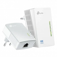 Wi-Fi + Powerline adapter TP-LINK TL-WPA4220 KIT, AV600, 600 Mbps, Alb