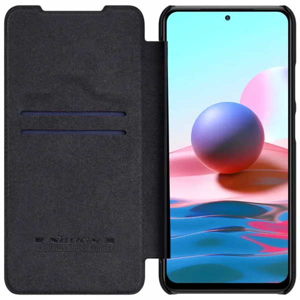 Husă tip carte Nillkin RedMi Note 10, Qin LC, Negru