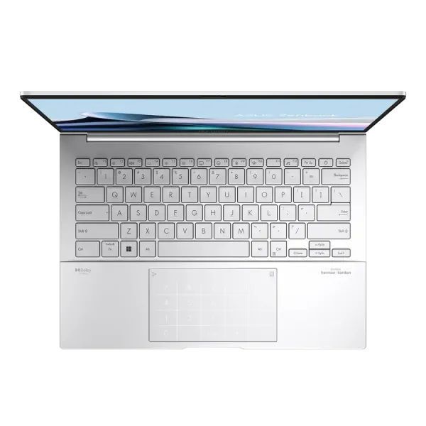 Laptop 14 ASUS Zenbook 14 OLED UX3405MA, Foggy Silver, Intel Core Ultra 7 155H, 16GB/1024GB, Windows 11 Home