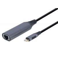 Адаптер USB Cablexpert A-USB3C-LAN-01, USB Type-C (M) - , 0,15м, Серый
