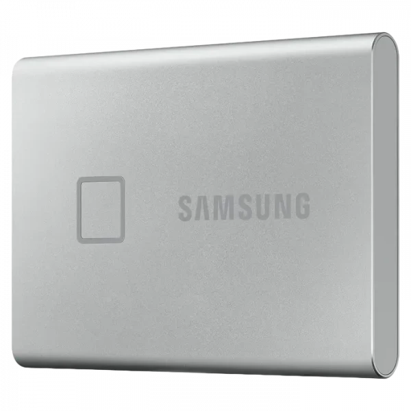 Внешний портативный SSD накопитель Samsung Portable SSD T7 Touch, 2 TB, Серебристый (MU-PC2T0S/WW)