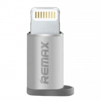 Адаптер USB Remax RA-USB2, Micro-USB/Lightning, Серебристый