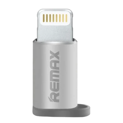 Адаптер USB Remax RA-USB2, Micro-USB/Lightning, Серебристый