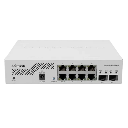 Коммутатор MikroTik CSS610-8G-2S+IN, Белый