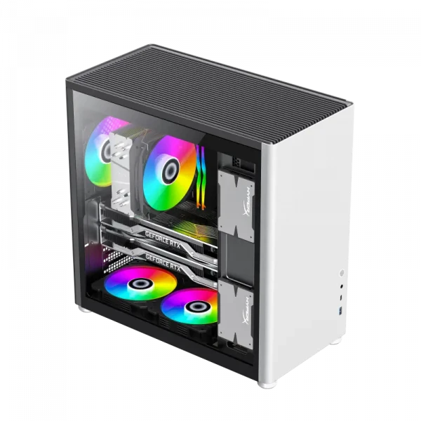 Компьютерный корпус Gamemax Spark Pro WT, Mini-Tower, Без блока питания, Белый