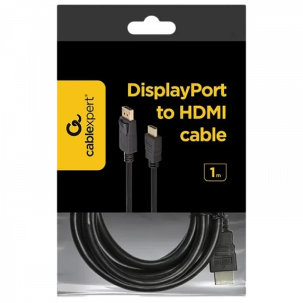 Cablu Video Cablexpert CC-DP-HDMI-1M, DisplayPort (M) - HDMI (M), 1m, Negru