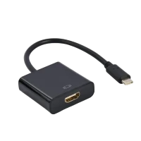 Видеокабель Cablexpert A-CM-HDMIF-03, USB 3.1 Type-C (M) - HDMI (F), 0,15 м, Чёрный