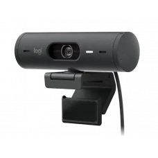 Cameră Web Logitech BRIO 500, Full-HD 1080P, Gri