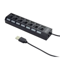 USB-концентратор Gembird UHB-U2P7-03, Чёрный