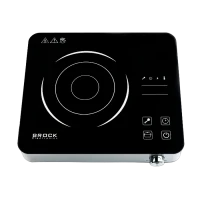 Plită electrică mini BROCK HP2021GY, Oțel Inoxidabil / Negru