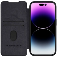 Husă tip carte Nillkin iPhone 15 Pro - Qin Pro, Negru