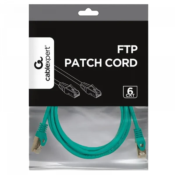 Patch cord Cablexpert PP6-3M/G, Cat6 FTP , 3m, Verde
