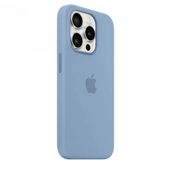 Чехол Apple iPhone 15 Pro Silicone Case with MagSafe, Зимний голубой