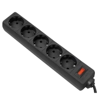 Prelungitor electric Ultra Power UP3-AF-6PPB, 5 Prize, 1,8m, Negru