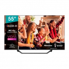 55 QLED SMART TV Hisense 55A7GQ, 3840x2160 4K UHD, VIDAA U OS, Gri