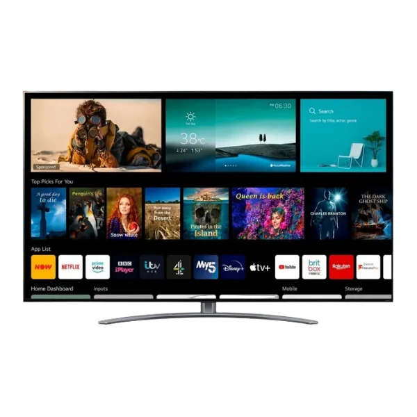 75 LED SMART Телевизор LG 75QNED916PA, 3840x2160 4K UHD, webOS, Чёрный