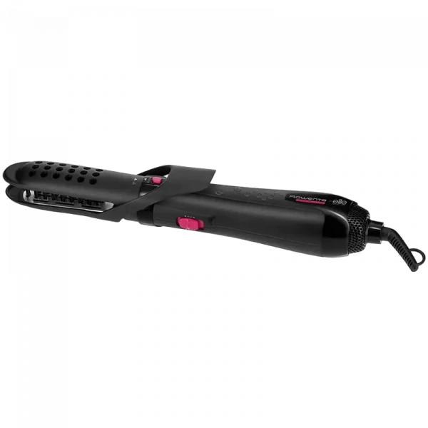 Uscător de păr-perie Rowenta Hot Air Brush CF7812F0, 1200 W, Negru
