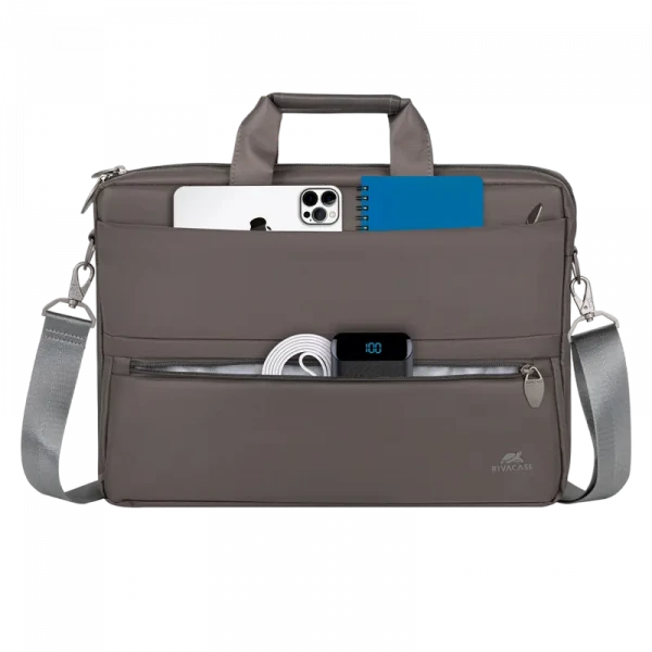 Geantă pentru Laptop Rivacase Tiergarten, 15.6, Poliester, Bej