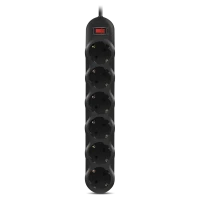 Сетевой фильтр SVEN SF-06L, 6 Розеток, 3м, Чёрный