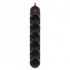 Prelungitor electric SVEN SF-06L, 6 Prize, 3m, Negru