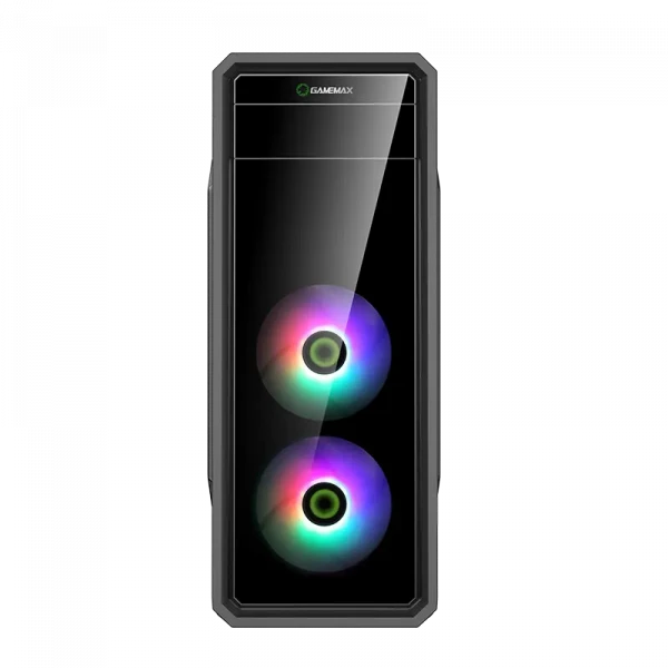 Компьютерный корпус Gamemax G561-FRGB, Midi-Tower, Без блока питания, Чёрный