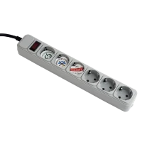 Prelungitor electric Gembird GMB SPG6-B-6C, 6 Prize, 1,8 m, Gri