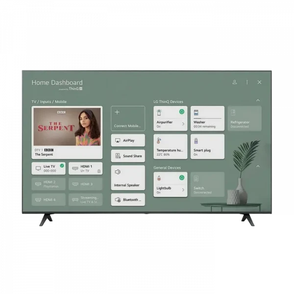 50 LED SMART Телевизор LG 50UP77006LB, 3840x2160 4K UHD, webOS, Чёрный