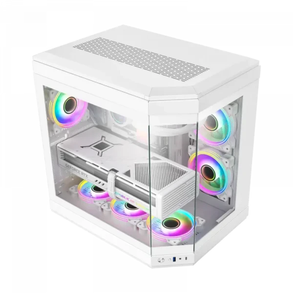 Компьютерный корпус Gamemax HYPE, Midi-Tower, Без блока питания, Белый