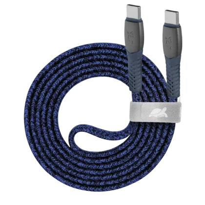 Cablu de încărcare și date Rivacase PS6105, USB Type-C/USB Type-C, 1,2m, Albastru