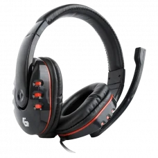 Căști gaming Gembird GHS-402, Cu fir, Negru/Roșu