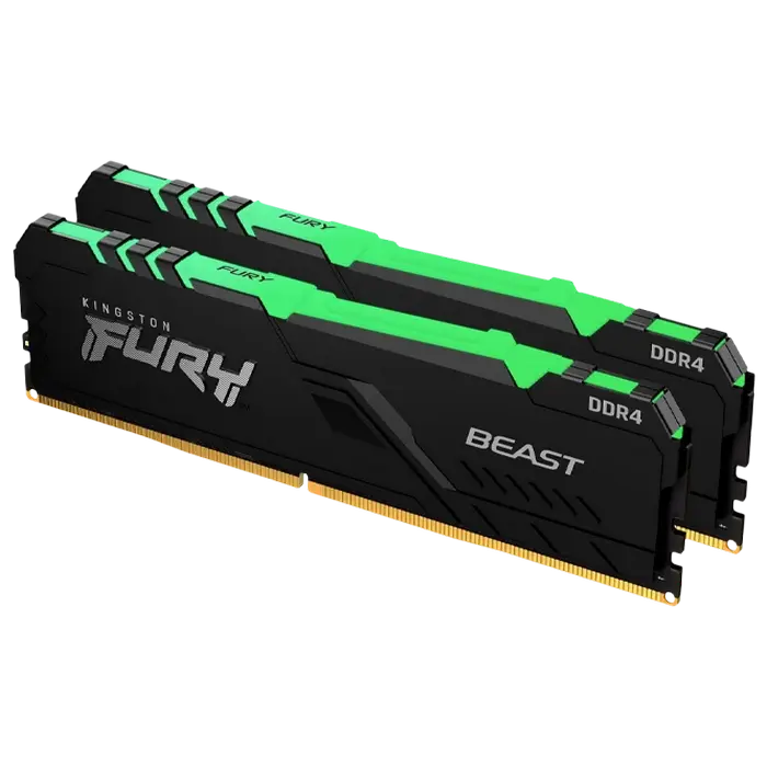 Memorie RAM Kingston FURY Beast RGB, DDR4 SDRAM, 3000 MHz, 32GB, KF430C15BB1AK2/32