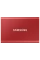 SSD portabil extern Samsung Portable SSD T7, 1 TB, Roșu (MU-PC1T0R/WW)