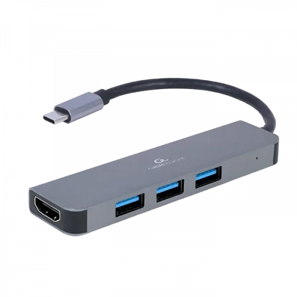 Adaptor Video Cablexpert A-CM-COMBO2-01, USB Type-C - USB Type-A, HDMI, Gri