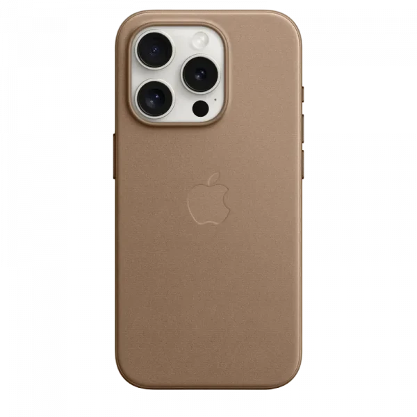 Чехол Apple iPhone 15 Pro FineWoven Case with MagSafe, Серо-коричневый
