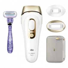 Fotoepilator Braun PL5157 Silk-expert Pro 5, Alb | Auriu